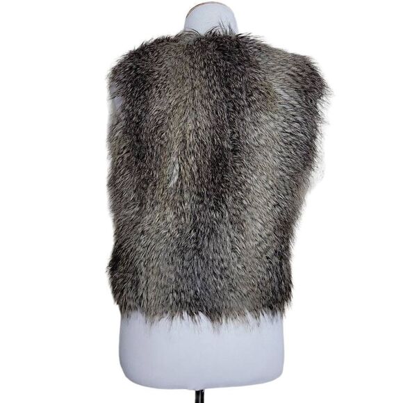 Ann Taylor Faux Fur Vest Brown XS - Picture 3 of 9